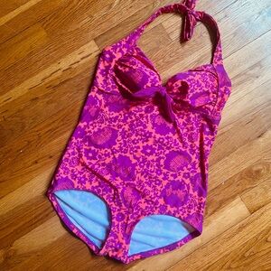 Boden One-Piece Halter Top Swimsuit